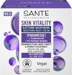 Sante Naturkosmetik Utjämnande Nattkräm för Ansiktet med Parakrasse, Vindruvskärnolja och Pro-Kollagenkomplex, ekologisk, 50 ml