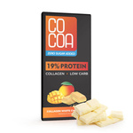 Vit choklad proteinrik mango och kollagen utan tillsatt socker 65 g – Cocoa