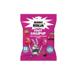 Lolli Pop klubbor med smak av jordgubbe och körsbär utan tillsatt socker 120 g – Bunny Ninja