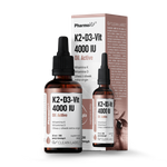 Vitamin K2 + D3 droppar (75 mcg + 100 mcg) glutenfritt kosttillskott 30 ml - Pharmovit