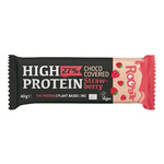 Proteinbar med jordgubbar och rosa överdrag bio 40 g - ROOBAR