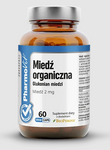 Ekologisk koppar (2 mg) glutenfritt kosttillskott 60 kapslar - Pharmovit (clean label)