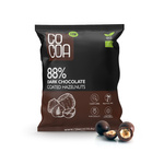 Hasselnötter i mörk choklad 88% bio 70 g - COCOA