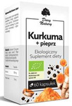 Gurkmeja och peppar bio kosttillskott 60 kapslar (555 mg) - Dar Natury