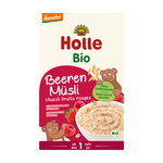 Ekologisk müsli med hallon och jordgubbar utan tillsatt socker 200 g – Holle