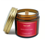 Doftande sojaljus med träveke rose baccara 120ml - Your Candle