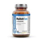 Multivit Fem med ashwagandha glutenfritt kosttillskott 60 kapslar - Pharmovit