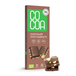 Hasselnötschoklad 70 % mindre socker bio 40 g - COCOA