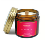 Doftande sojaljus med träveke la belle vie 120 ml - Your Candle