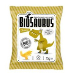 Ekologiska, glutenfria majspuffar med ostsmak 15 g – Biosaurus