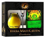 Set med yerba mate BIO 400 g, matero, bombilla