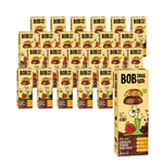 SET OM 24 x Äppel- och päronsnacks i belgisk mjölkchoklad utan tillsatt socker glutenfritt 30g - Bob Snail