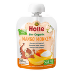 Monkey mango mousse i tub (Mangoyoghurt) utan tillsatt socker från 8 månader bio 85 g - Holle