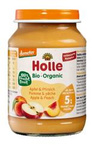 Glutenfritt äpple - persika från 5 månader Demeter BIO 190 g (burk) - Holle