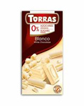 Glutenfri vit choklad utan tillsatt socker 75 g - Torras