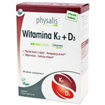 Vitamin K2+ D3 kosttillskott 60 sublinguala tabletter - Physalis