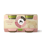 Ekologisk glutenfri kalvköttskräm från 4 månader (2 x 80 g) 160 g – Alce Nero