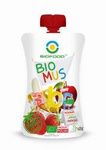 Jordgubb-banan-äpple-mousse BIO 90 g