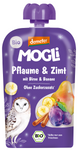 Plommon-, päron-, äppel-, banan- och kanelmousse utan tillsatt socker Demeter Bio 100 g - Mogli