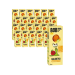 SET OM 24 x Snacks "Äpple-Päron-Citrus-Citrus" utan tillsatt socker Bob Snigel, 27 g
