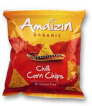 Ekologiska glutenfria majschips chili 75 g – Amaizin