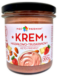 Mandel-, choklad- och jordgubbskräm utan tillsatt socker glutenfri keto 300 g – Pięć Przemian